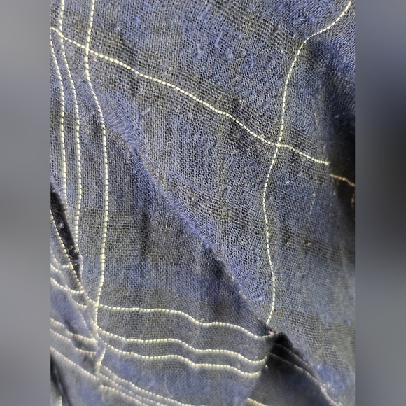 Greylin Navy Plaid Wrap Romper M Flutter Sleeve Tie Waist Chic Summer - Picture 9 of 10